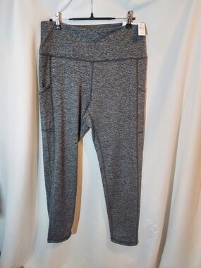 NWT Aerie Chill Play Move Heathered Gray Pocket Leggings - XL Short